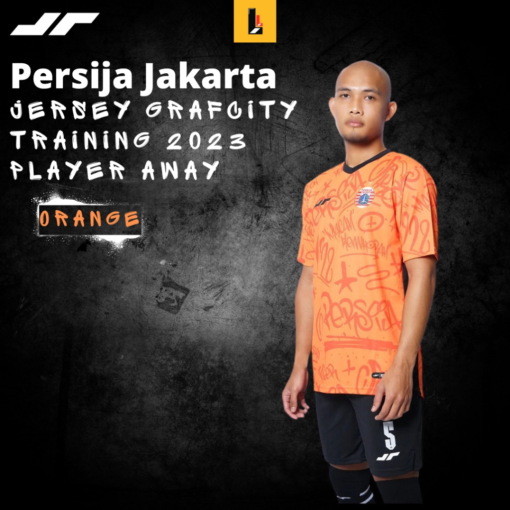 Jersey Original Training Persija Grafcity Player Away Orange 2023