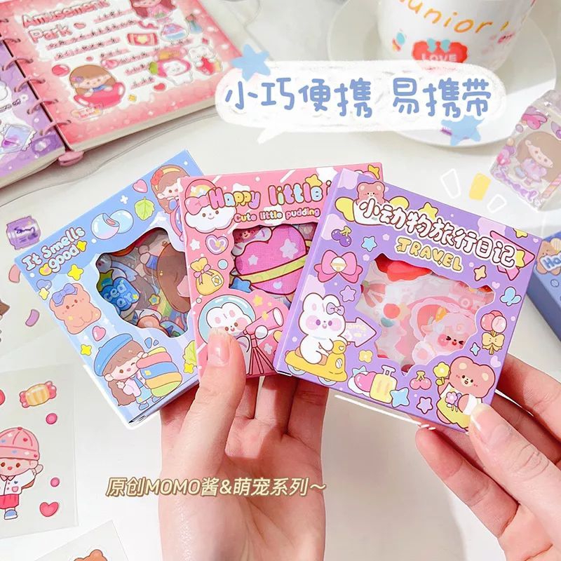 100  Lembar Sticker Motif Kartun Korea Lucu Anti Air Dekorasi  Handbook