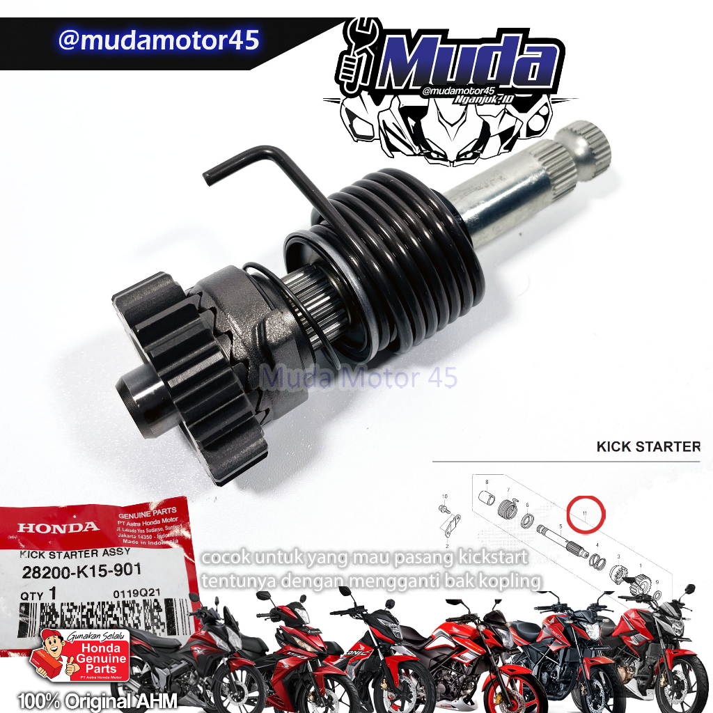 AS SET GIR PER PEDAL STATER OLD NEW CB150R PNP CS1 SONIC SUPRA GTR 28200-K15-901-K56-N00 28200K15901