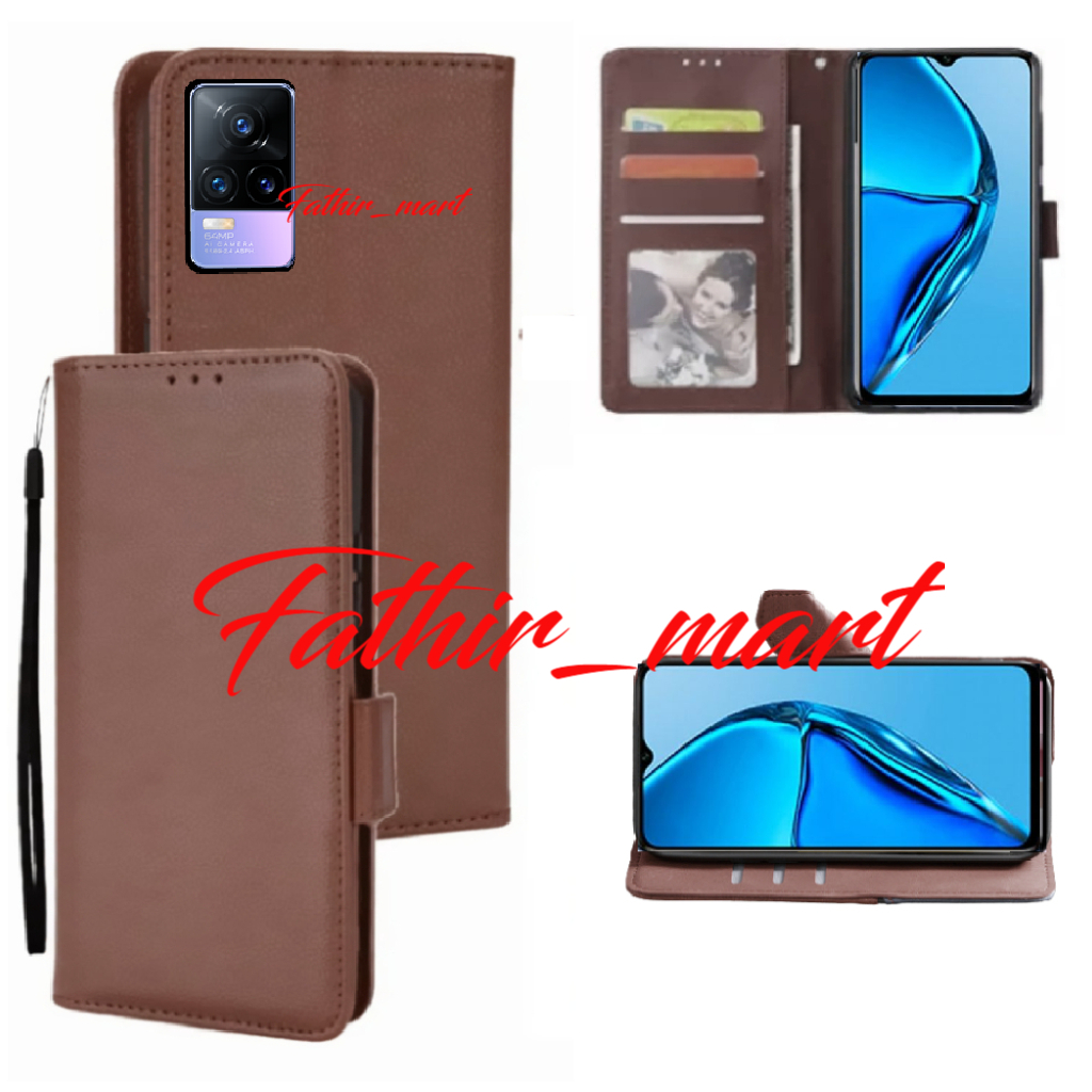 Case Dompet Hp VIVO V21 4G Case Leather Flipcase Cover Kulit Casing Dompet
