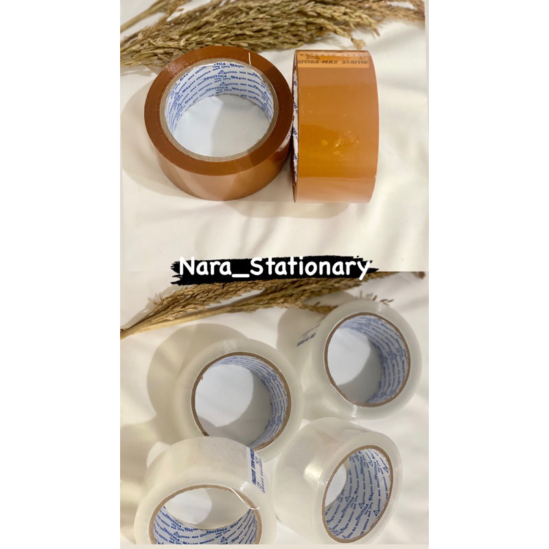 

Lakban Bening/Coklat 90 yard full SEGITIGA MAS Tebal 48 mm/Lakban Termurah