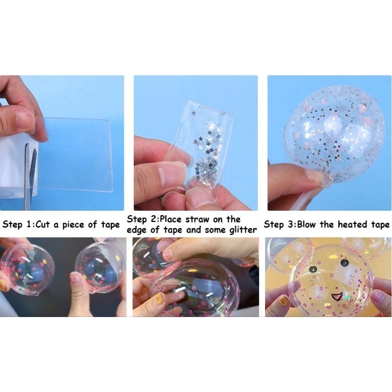 mainan anak DIY balon nano tape viral tiup