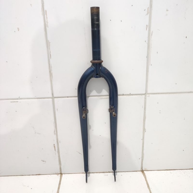 fork sepeda 26 vintage MTB jadul federal Rigid Hijau Botol bekas ORI copotan