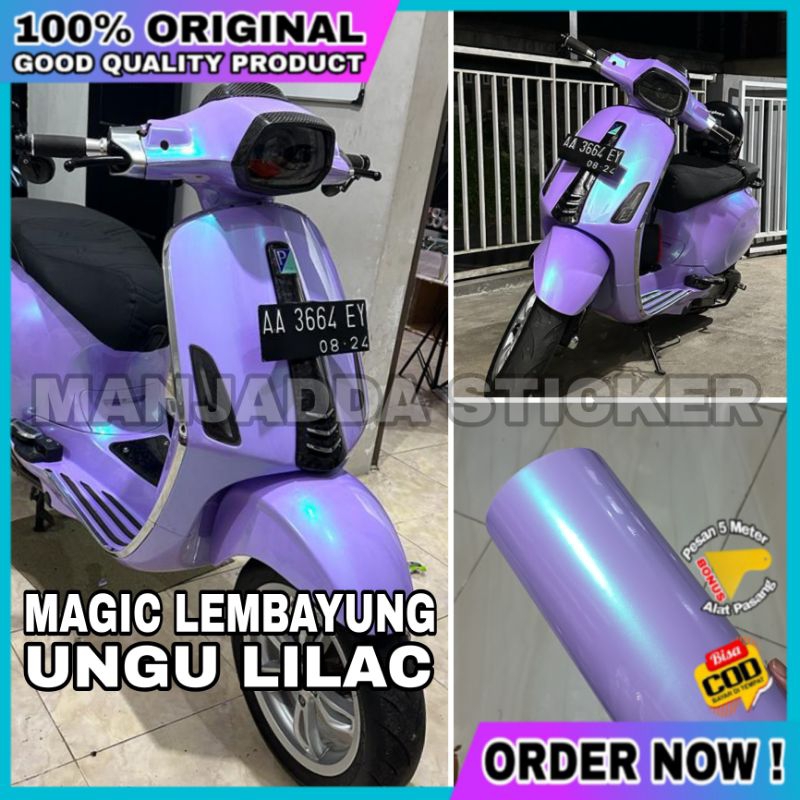 SKOTLET UNGU LILAC LEMBAYUNG STICKER SCOTLITE KUALITAS PREMIUM