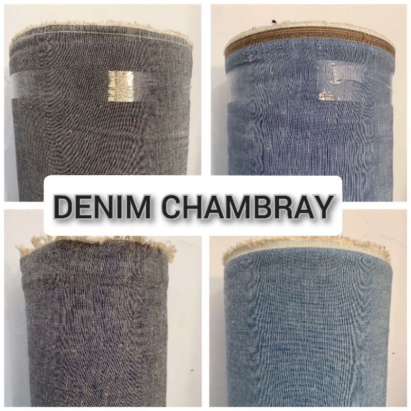 Bahan Kemeja Denim Chambray Kain Denim Chambray Kain Denim Meteran