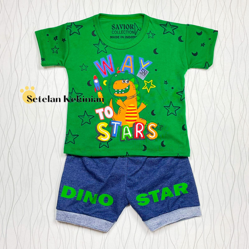 [SK] Setelan Anak Harga Grosir / Setelan Anak Laki Laki 1 Tahun Murah Ecer Trendy Dinosaurus Star Hewan Lucu 0-12bulan Set Baby Boy Newborn Kado Akikah