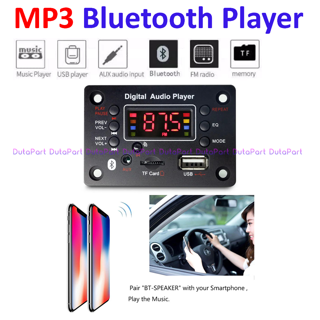 MP3 Bluetooth Player Module EQ Modul Kit Radio FM USB TF SD AUX Remote