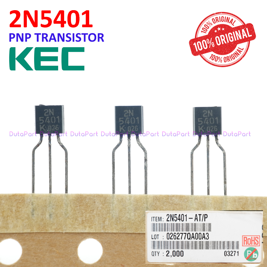 2N5401 ORIGINAL KEC KOREA PNP Transistor 2N 5401 TO-92