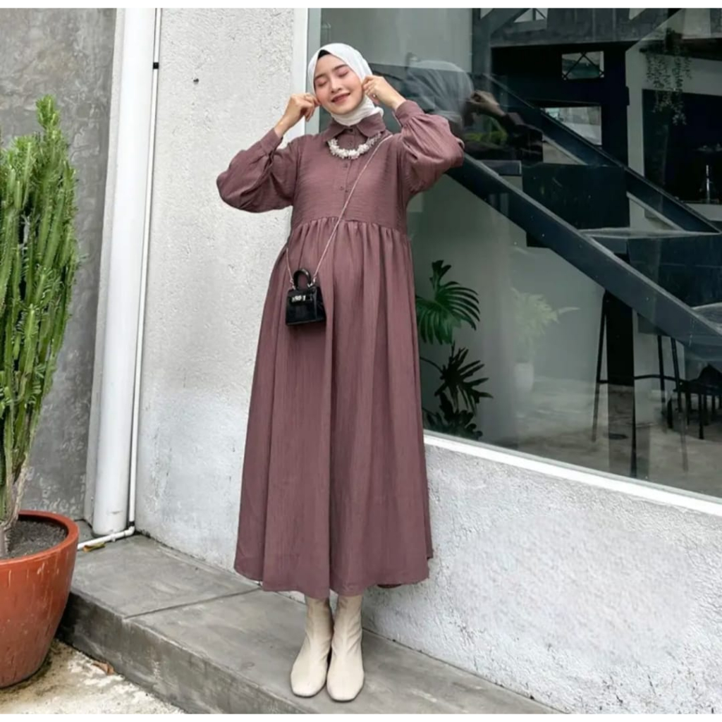 Jehan Dress Murah - Gamis Remaja Terbaru - Baju Wanita Muslim