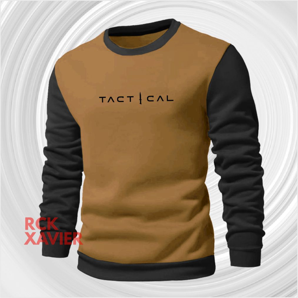 CREWNECK Sweater Oblong Pria Wanita Bahan Fleece Tebal TACTICAL Distro