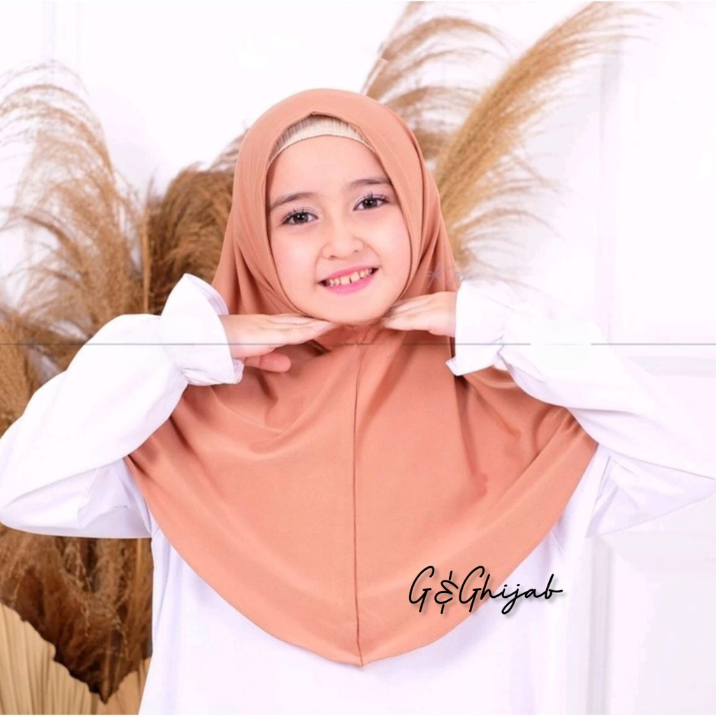 HIJAB INSTAN MALAY REMAJA | KERUDUNG INSTAN MALAY REMAJA JERSEY PREMIUM 6 - 13 TAHUN