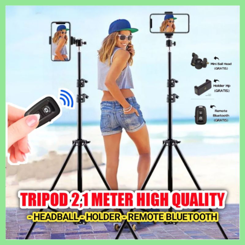 TRIPOD 2.1m 2m METER STAND 2 2,1 2.1 BESI ALLOY PREMIUM