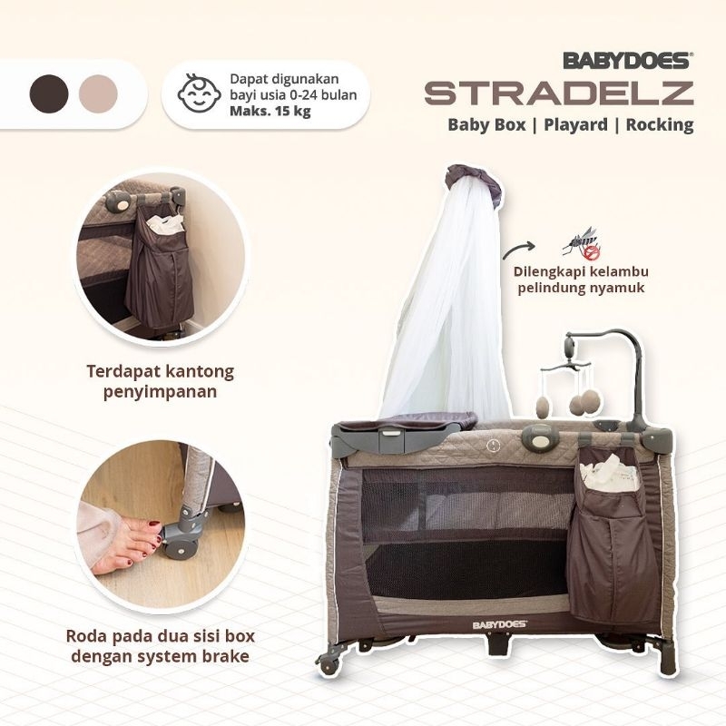 Tempat Tidur / Ranjang / Box Bayi Babydoes Box 18558 Stradelz