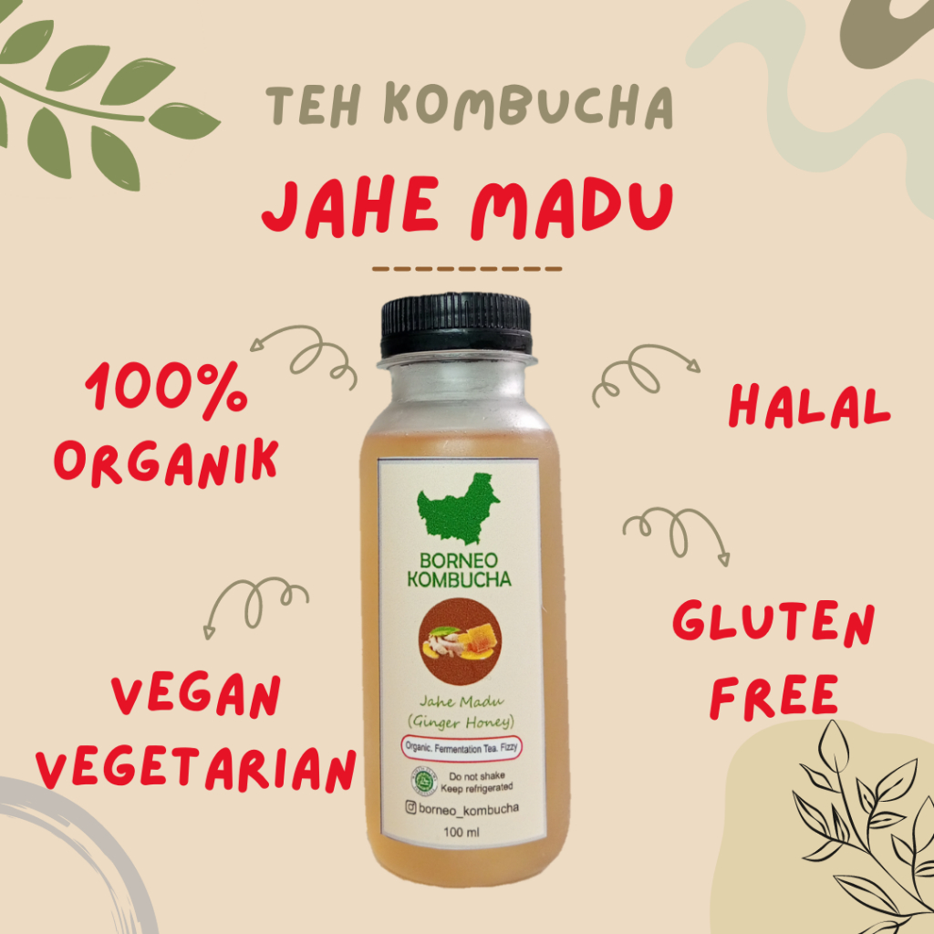 

BORNEO KOMBUCHA JAHE MADU ORGANIK HALAL 100 mL