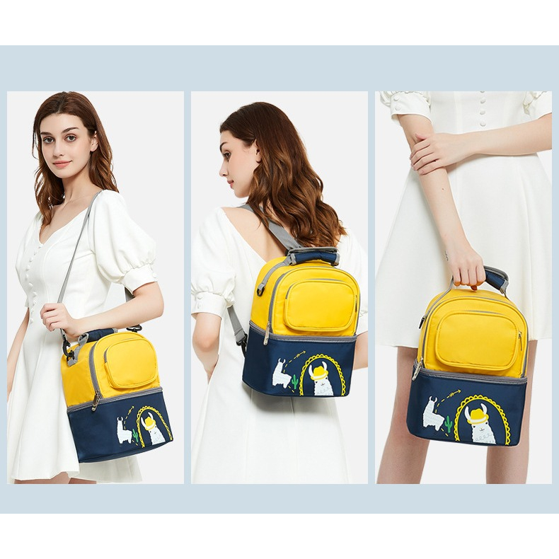 Cooler Bag Tas Bayi Waterproof / Perlengkapan Bayi Dan DIaper Bag / Tas Asi Bahan Nilon Multifungsi