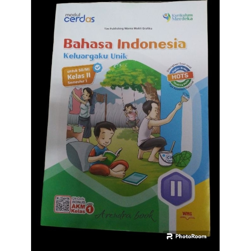 Modul cerdas Bahasa Indonesia kelas 2 semester 1 kurikulum merdeka  penerbit  pt.warna mukti grafika terdiri dari 80 halaman ukuran LKS