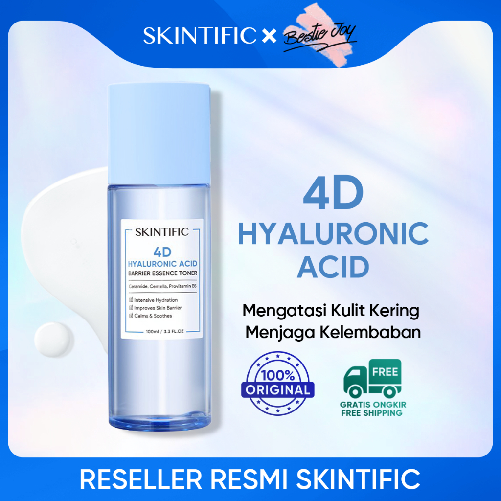 [BPOM] SKINTIFIC 4D Hyaluronic Acid Barrier Essence Toner 100ml HA Soothing Calming Hydrating