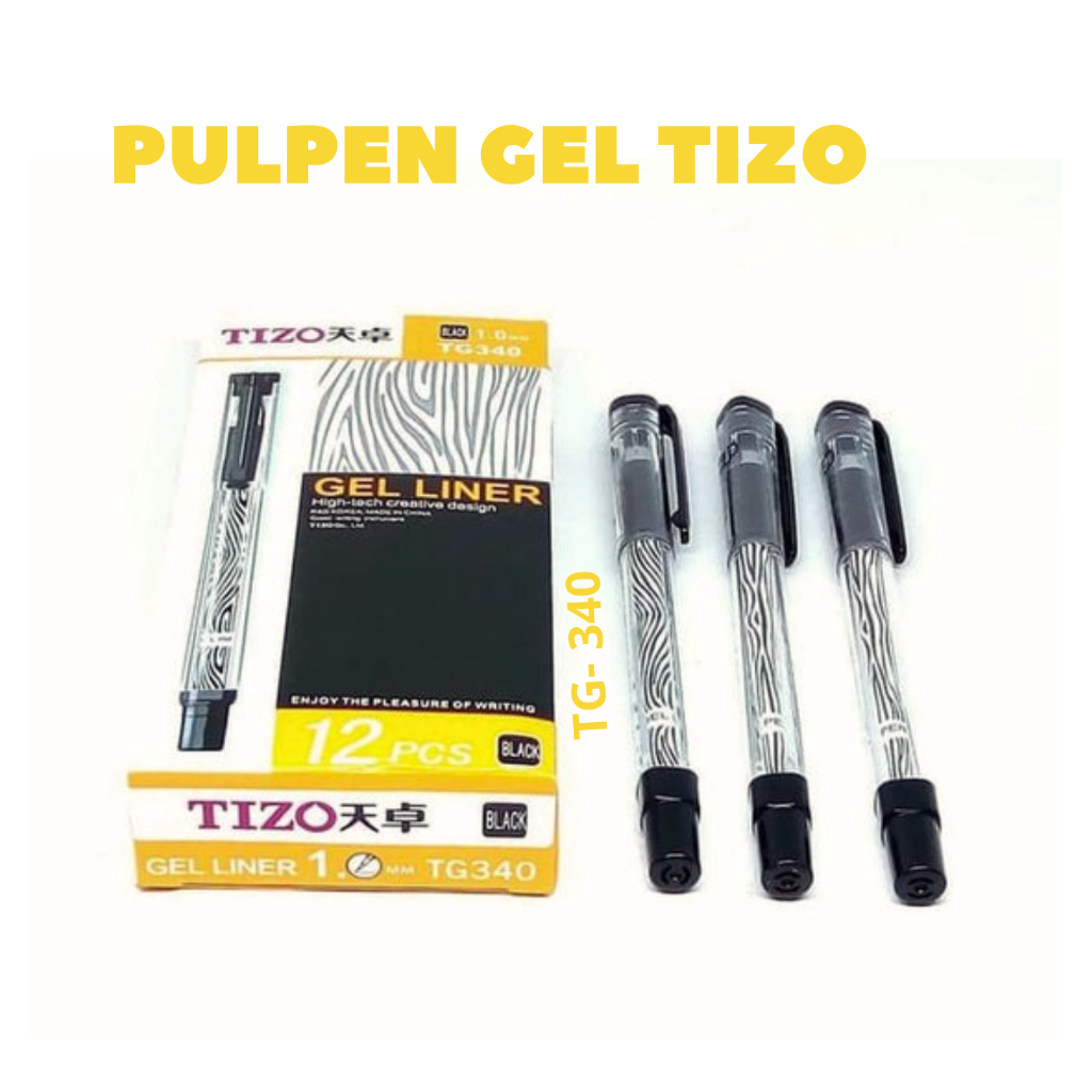 

Pulpen Gel Tizo TG-340 Hitam/ Pulpen Tanda Tangan