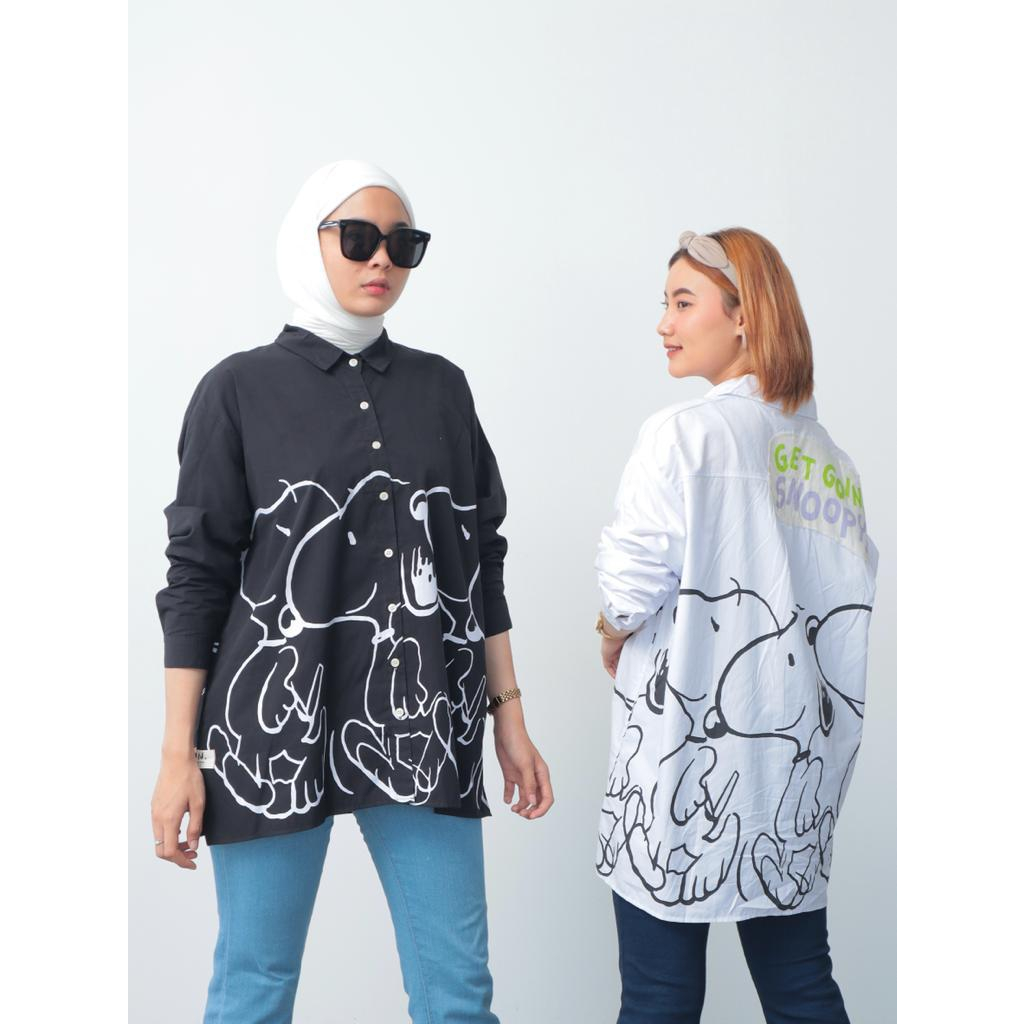 Kemeja Katun Snoopy Overisze - 2201.02.131
