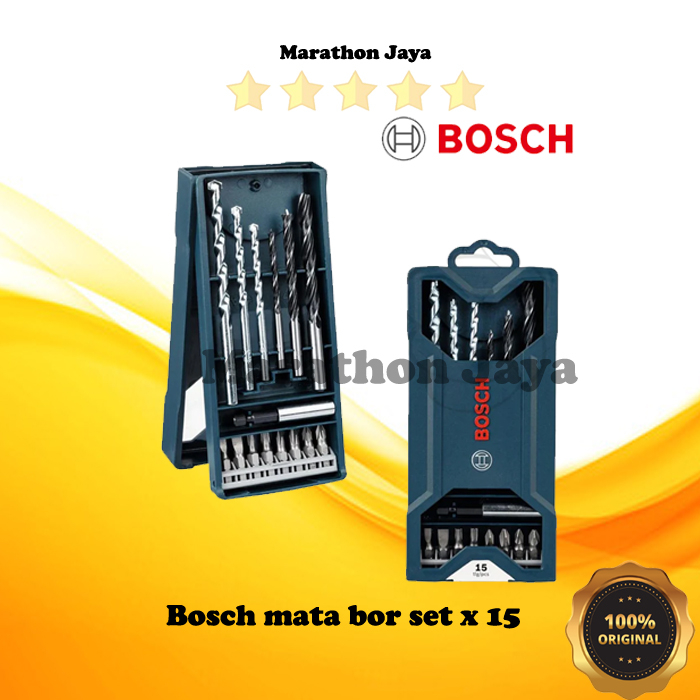 Bosch mata bor set X line 15 bor kayu beton obeng