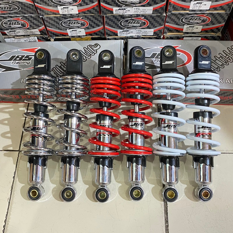 SHOCKBREAKER TOP UP MOTOR BEBEK UKURAN 280 MM JUPITER Z VEGA FORCE F1ZR VEGA ZR / SHOCK BELAKANG NON TABUNG BY JBS UK 280 MM PNP MOTOR JUPITER Z VEGA R FORCE FIZR VEGA ZR