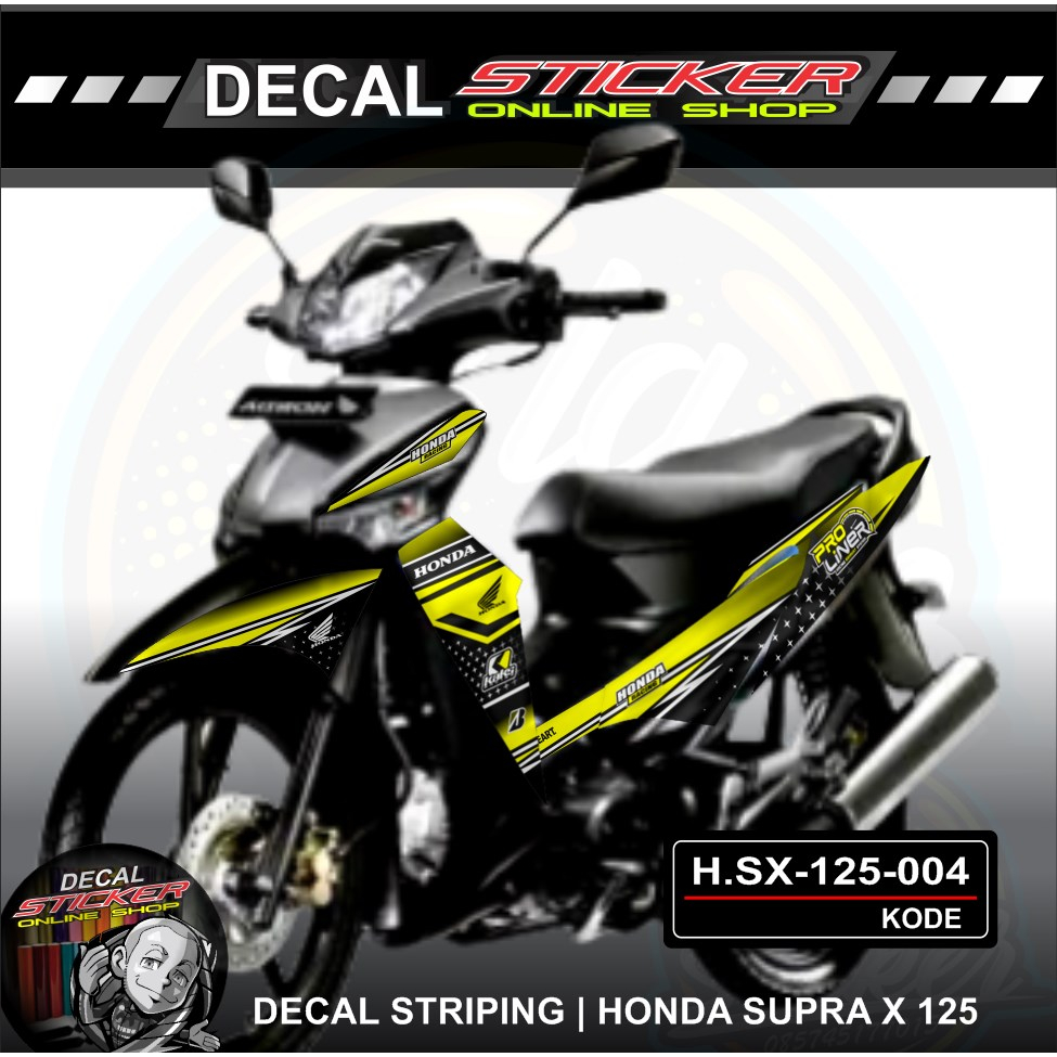 STIKER STRIPING VARIASI MOTOR HONDA SUPRA X 125 KEREN