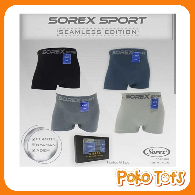 Sorex Man CD Seamless M3802 Celana Dalam Pria CD Boxer Cowo Celana Dalam Sport Boxer Seamless