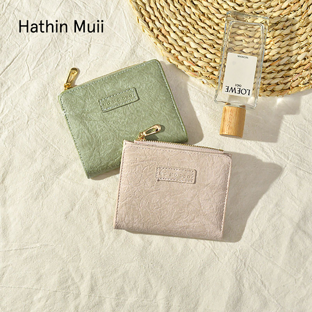 Dompet Wanita Kecil Bahan Kulit PU Leather Premium Lipat Resleting Fashion Wanita Import Dompet COD