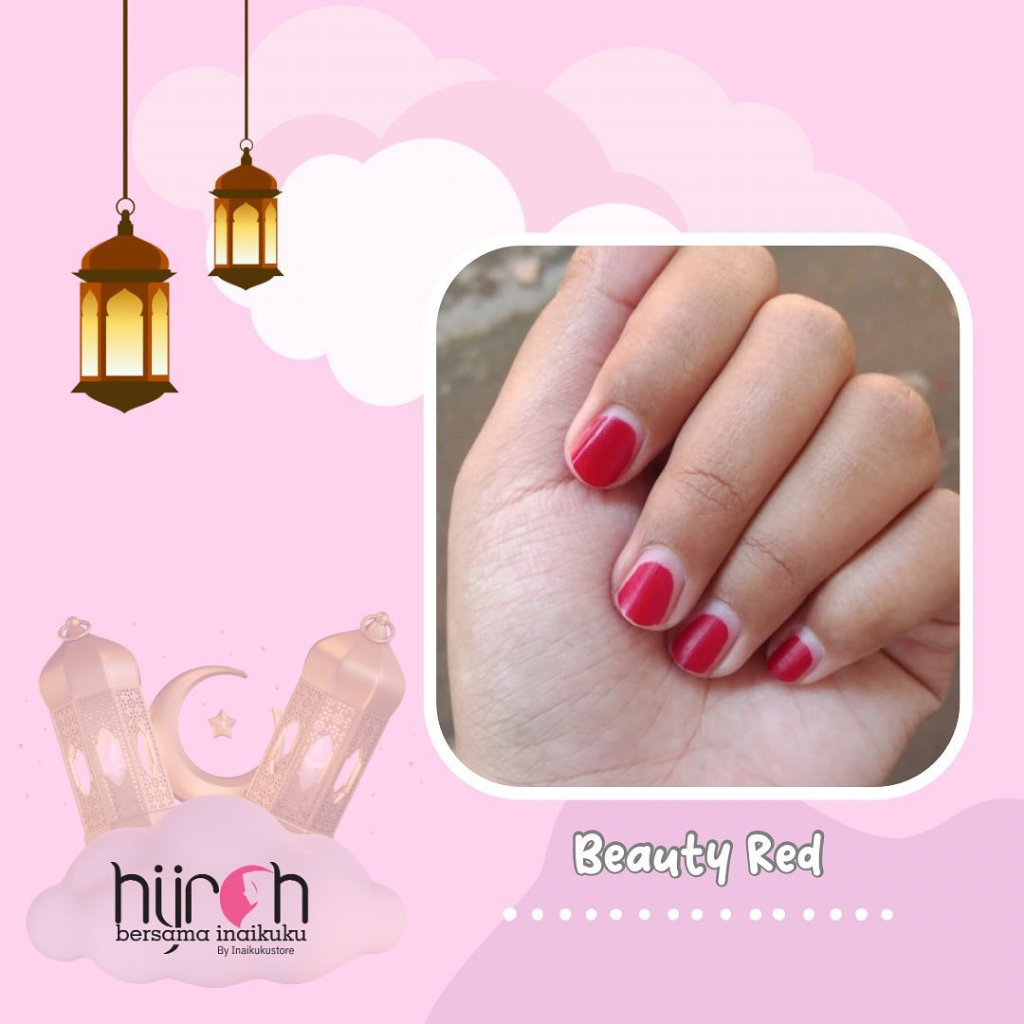 INAI KUKU muslimah halal 100%/inai kuku halal termurah/inai kuku maron/inai kuku sah buat sholat/pac