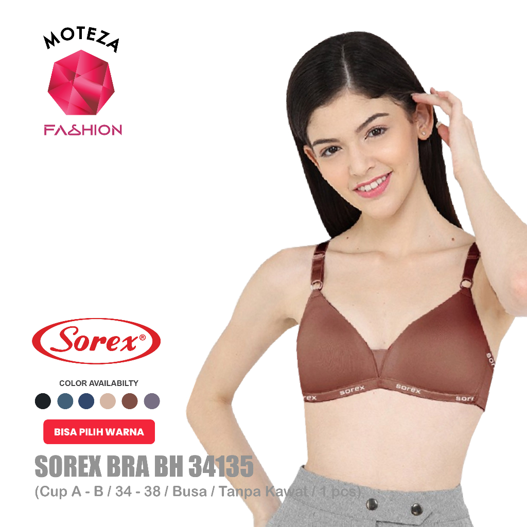 Sorex Bra - BH 34135 - Busa Cup A - B / Tanpa Kawat - T Shirt Bra - Uk 34 - 38