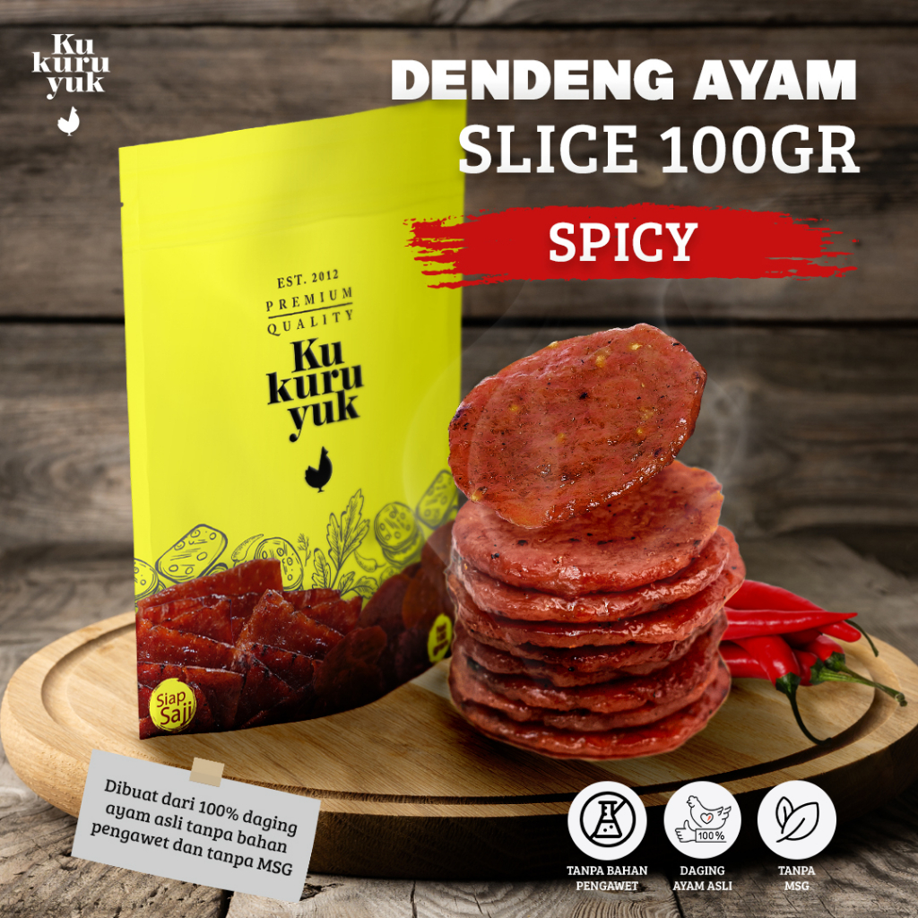 

ADR [PREMIUM] Dendeng Ayam Kukuruyuk Makanan Siap Saji Frozen Food - 100 Gram