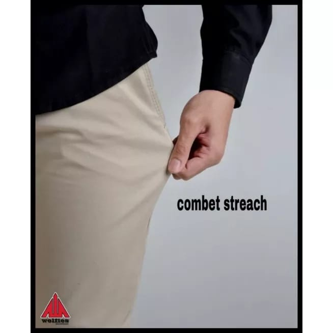 CELANA PRIA CHINO Slim fit Panjang Kerja kantor Santai Liburan Cowok Gentleman 27 - 38