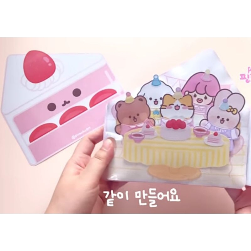 Squishy book Strawberry Cake  boneka kertas viral paper doll house mainan boneka kertas