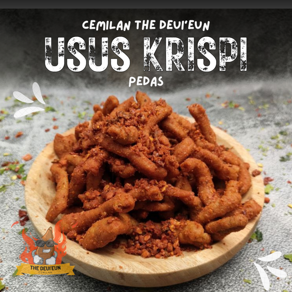 

KERIPIK USUS AYAM USUS CRISPY PEDAS KILOAN usus Crispy bumbu Pedas daun jeruk mantap Usus Krispi / kripik usus