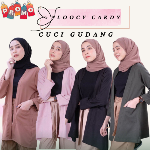 PROMO CUCI GUDANG !! LOOCY CARDY BAHAN MOSSCRAPE MOTIF POLOS CARDY KOREAN STYLE / OUTHER WANITA TERBARU 2023 KEKINIAN / BLAZER HITAM WANITA JUMBO