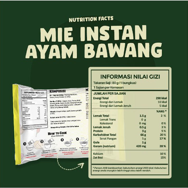 Organic Center Mie Instan 80gr Non MSG - Veggie Noodle