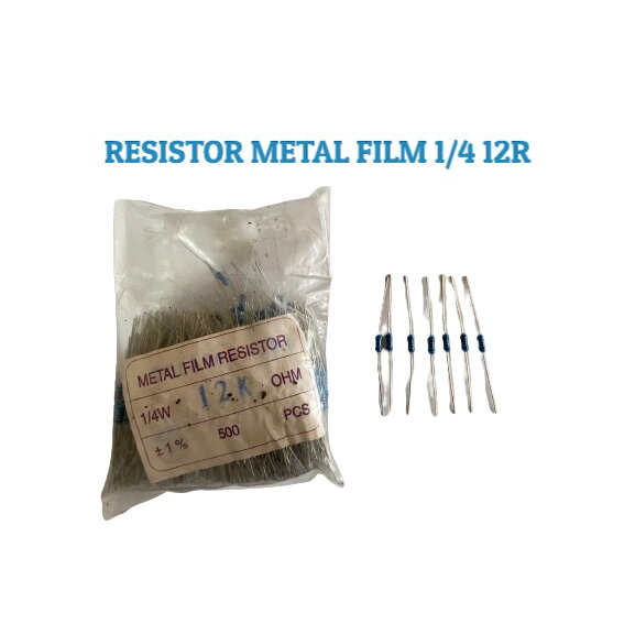 RESISTOR METAL FILM 1/4watt 12R ohm (10)