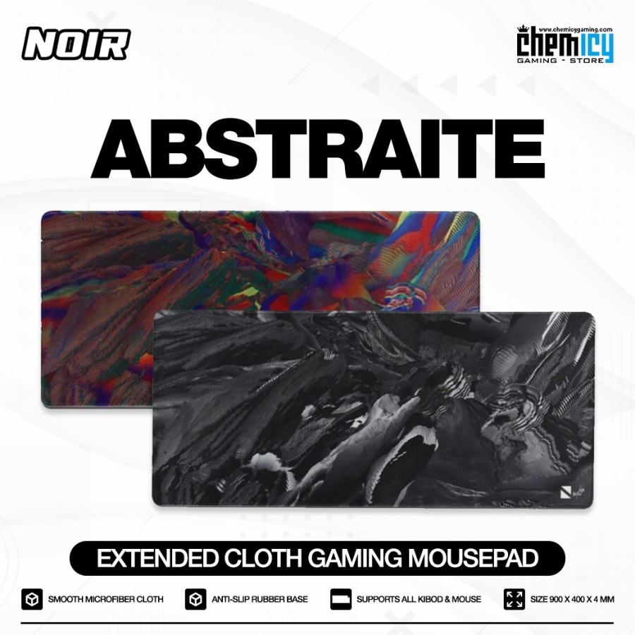 Noir x Isha Hening Abstraite Cloth Gaming Deskmat