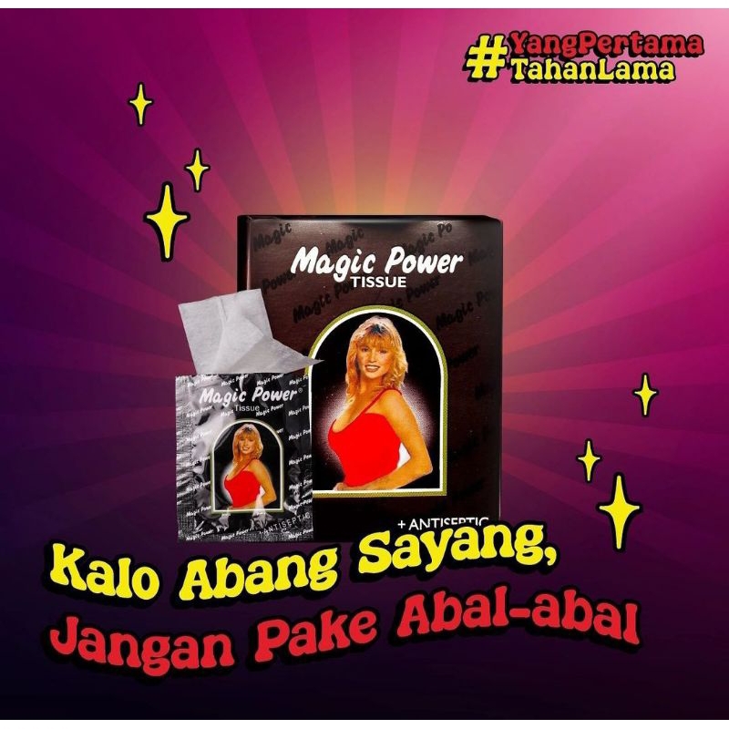 Magic Power Antiseptic Wet Tissue Tisu Magic Tahan Lama