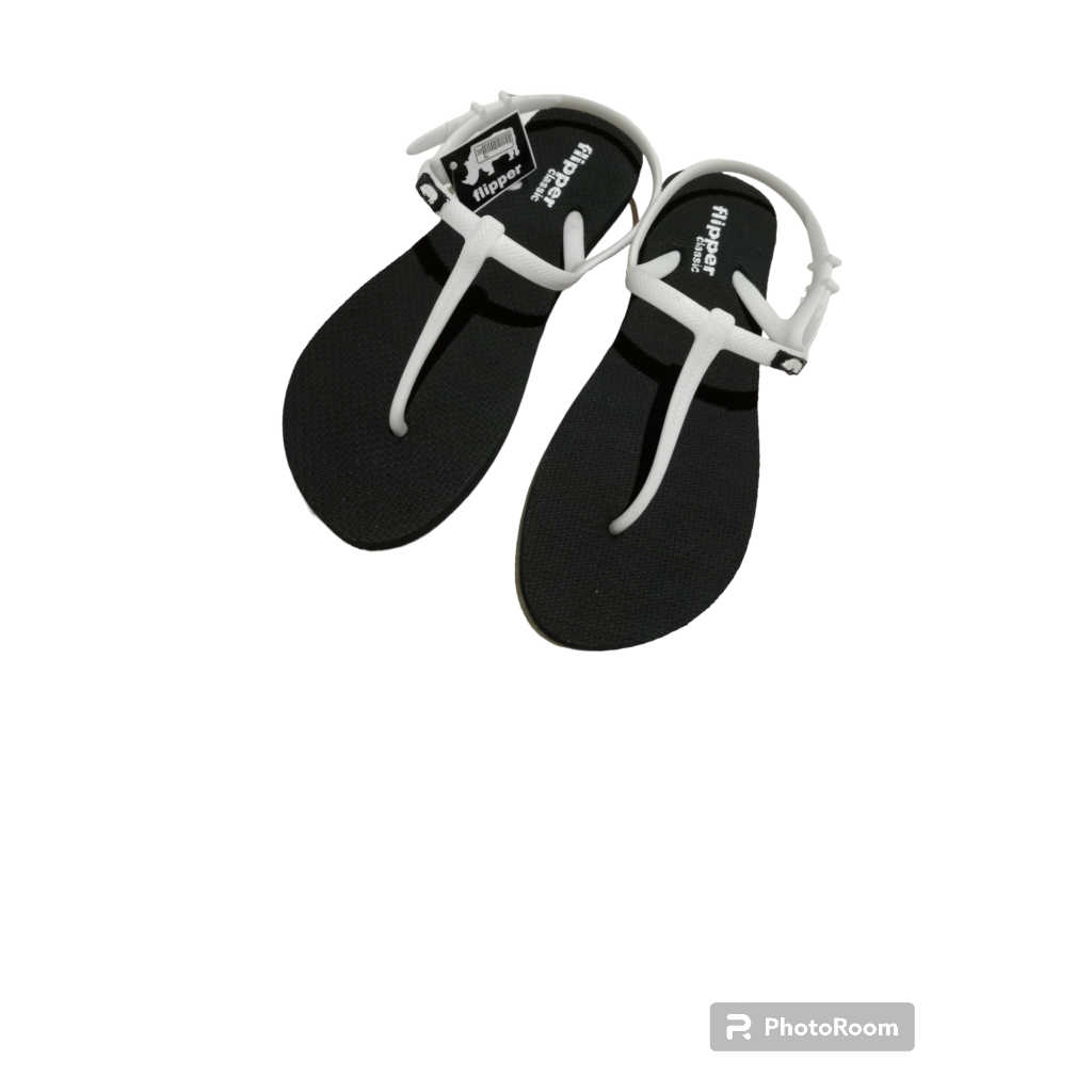 Satohama Sandal Wanita Flipper Strappy Black / Bukan Sandal Fipper