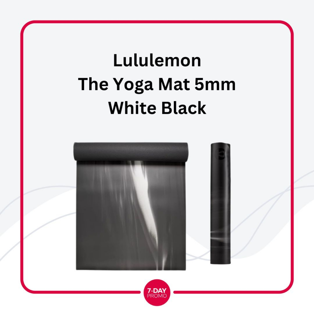 Lululemon The Yoga Mat 5mm Black White Color