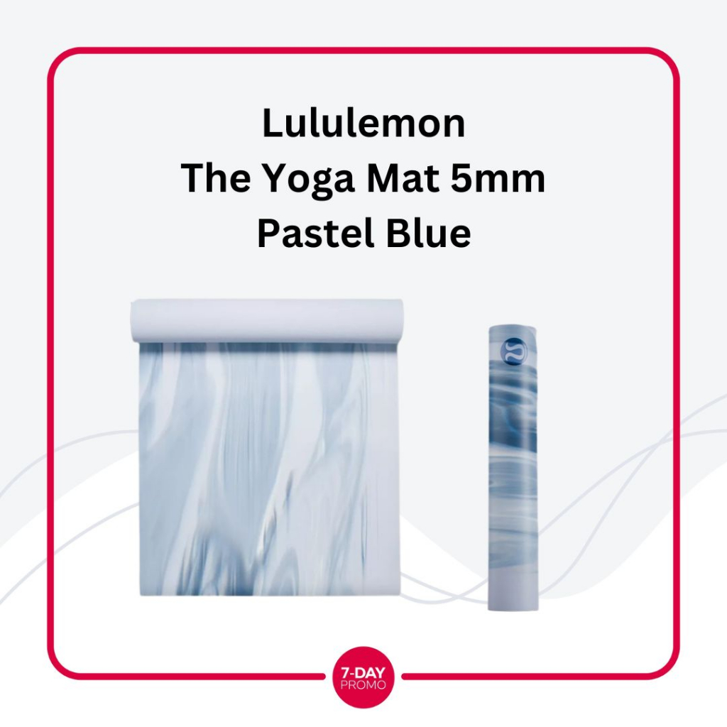 Lululemon The Yoga Mat 5mm White Pastel Blue