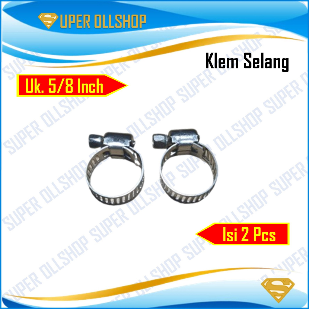 Clamp Klem Selang Konektor Hose Clamp Ring Penjepit Selang Air LPG Murah 2 pcs