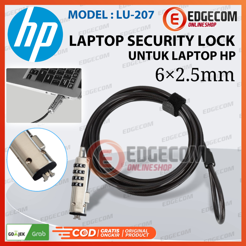 Kunci Pengaman Laptop Security Lock Kombinasi untuk laptop HP LU-207