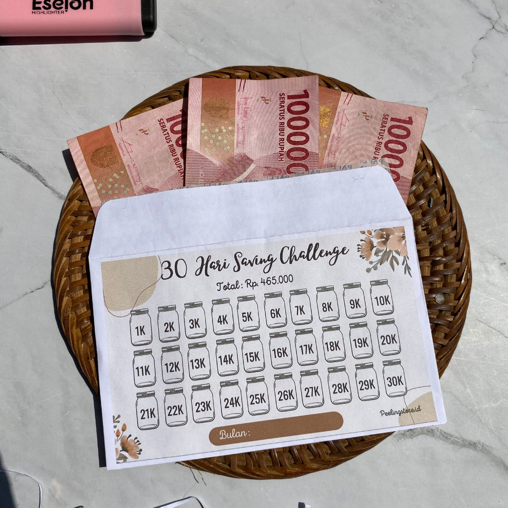 

Amplop Savings Challenge 30 Days Tantangan Menabung 30 Hari