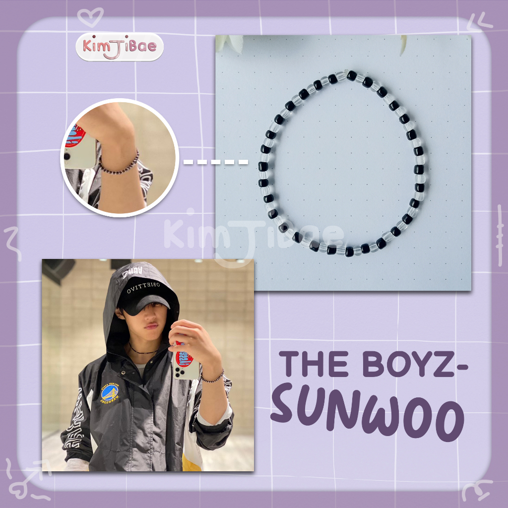 Gelang The Boyz Sunwoo, Beads Bracelet Kpop