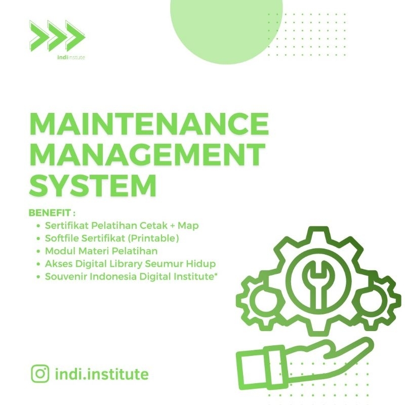 

SERTIFIKAT PELATIHAN MAINTENANCE MANAGEMENT SYSTEM