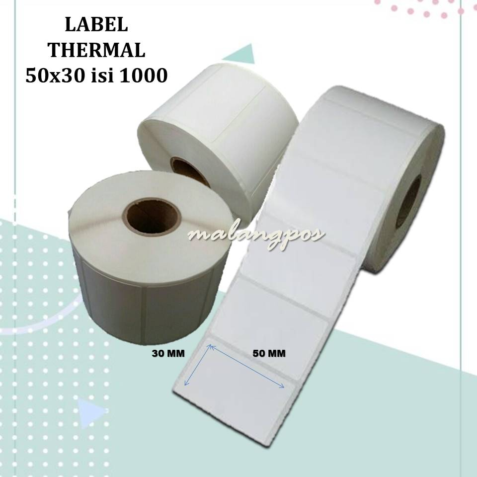 Kertas Label Printer Barcode XPrinter 360B 330B Thermal 50x30 isi 1000