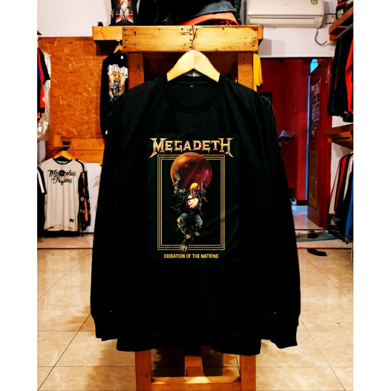 KAOS PANJANG BAND METAL MEGADETH ORIGINAL DISTRO - KAOS PANJANG PRIA BAND METAL DISTRO ORIGINAL TERB