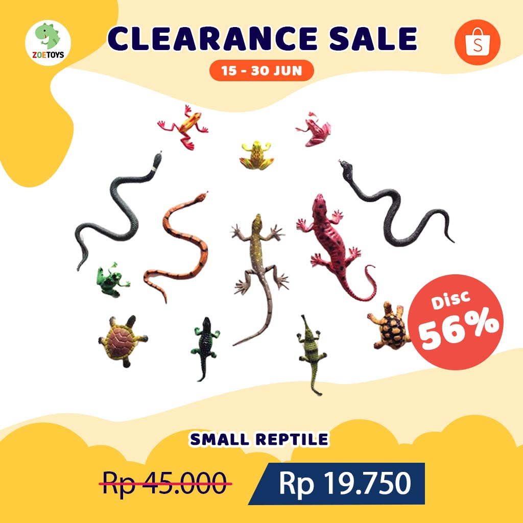 Zoetoys Small Reptile A B C D | Aneka Mainan Hewan Kecil Binatang Figurine Animals | Mainan Edukasi Anak